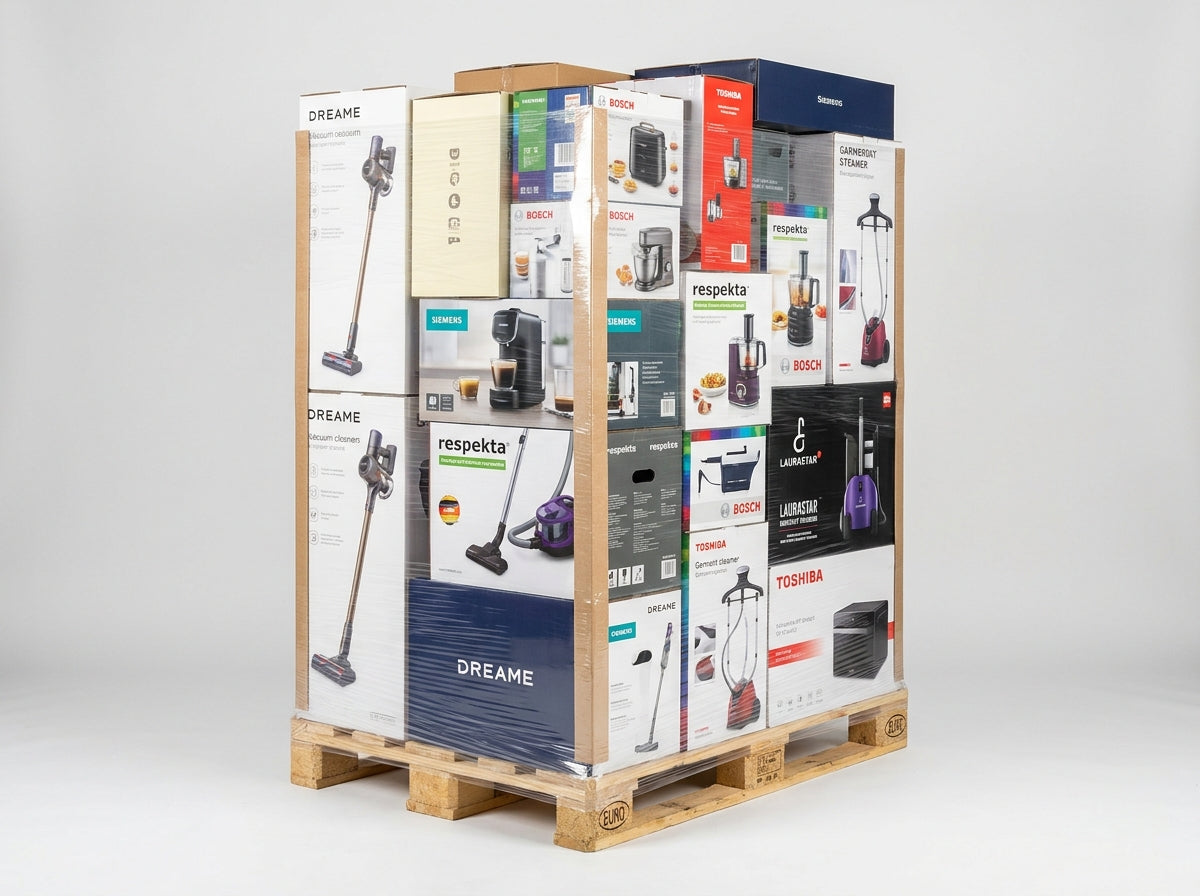 Paleta hurtowa AGD — DREAME, Siemens, Bosch, Respekta, Laurastar, Toshiba