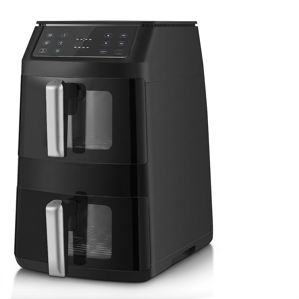 TopStrong Heißluftfritteuse mit zwei Kammern 11 l, 2500 W