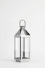 home Fassadenlaterne aus Edelstahl, Chrom, mittel (60 cm)