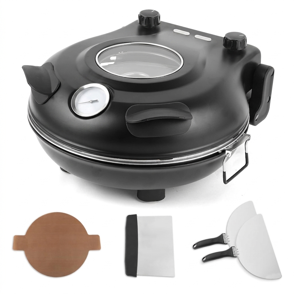 KLAIF Electric pizza oven with ceramic stone LMC-Noir