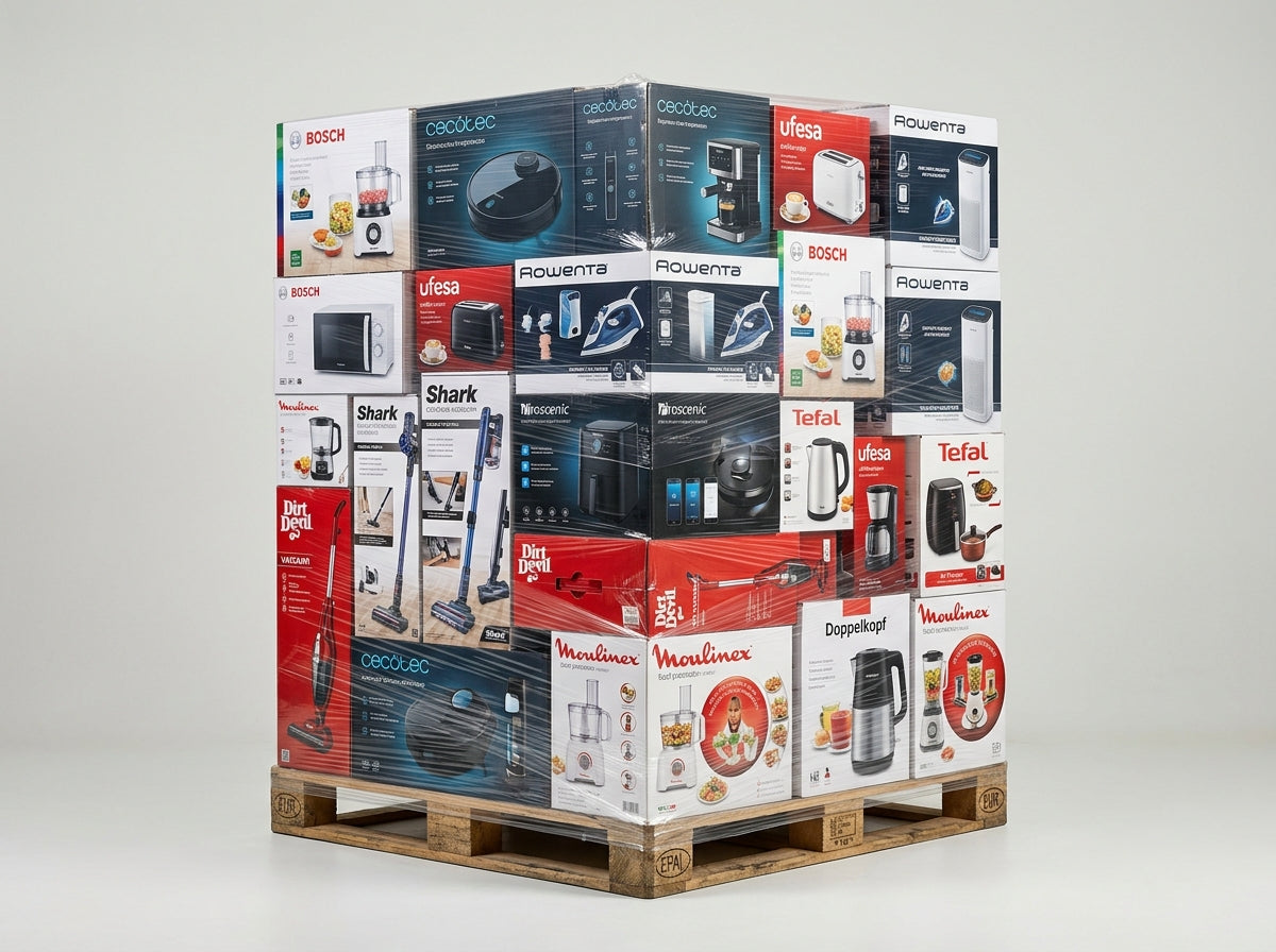 Paleta hurtowa AGD — Bosch, Cecotec, Rowenta, Ufesa, Shark, Proscenic, Tefal, Dirt, Moulinex, Doppelk