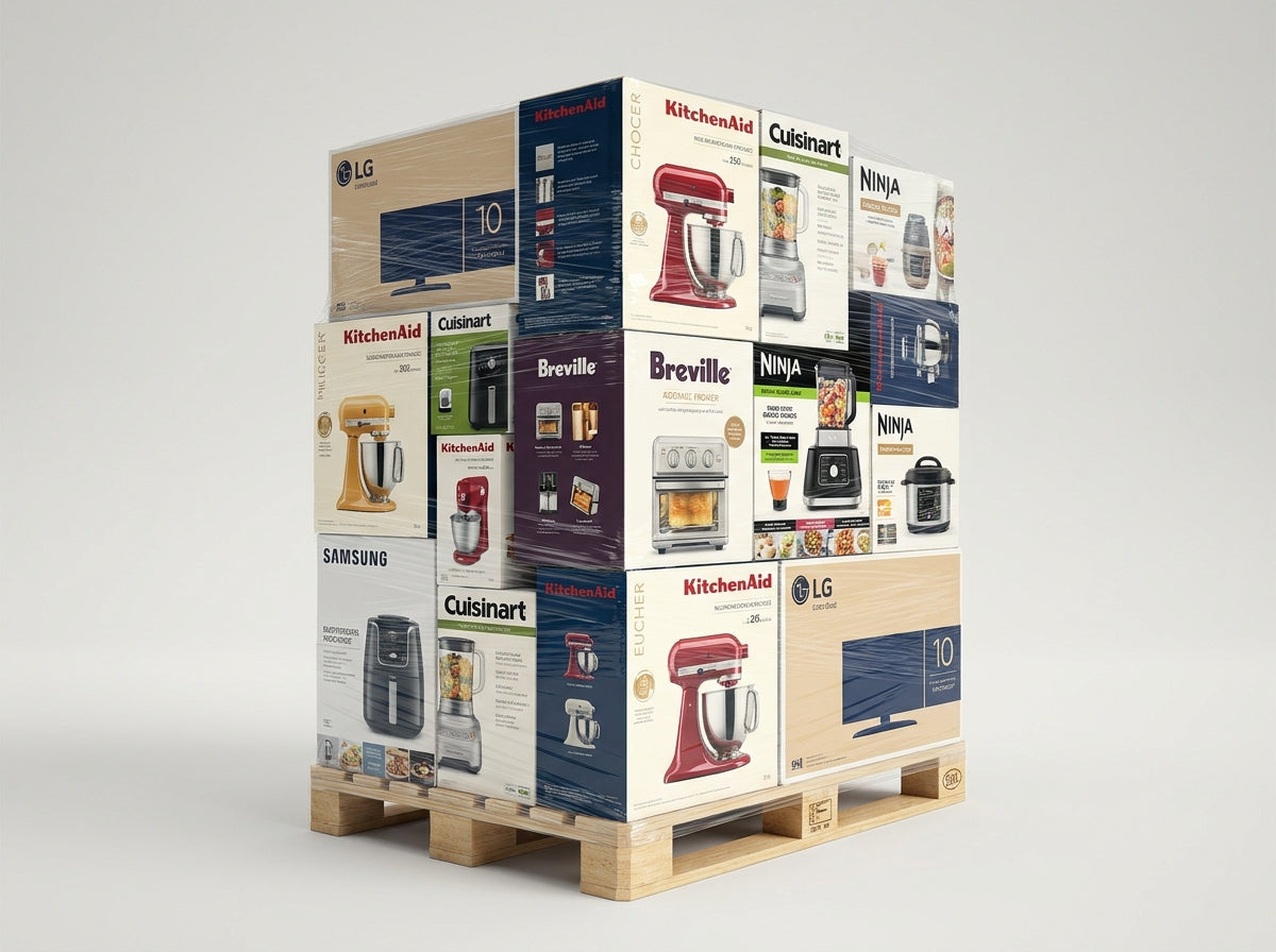 Paleta hurtowa AGD — assorted home and kitchen appliance brands
