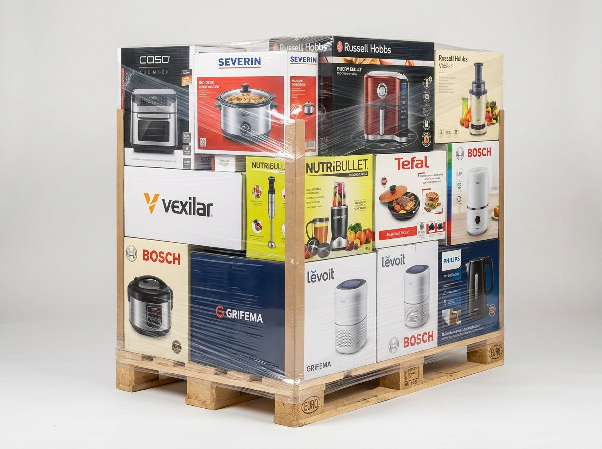 Paleta hurtowa AGD — CASO, Severin, Russell Hobbs, Vexilar, NutriBullet, Tefal, Bosch, Levoit, GRIFEM