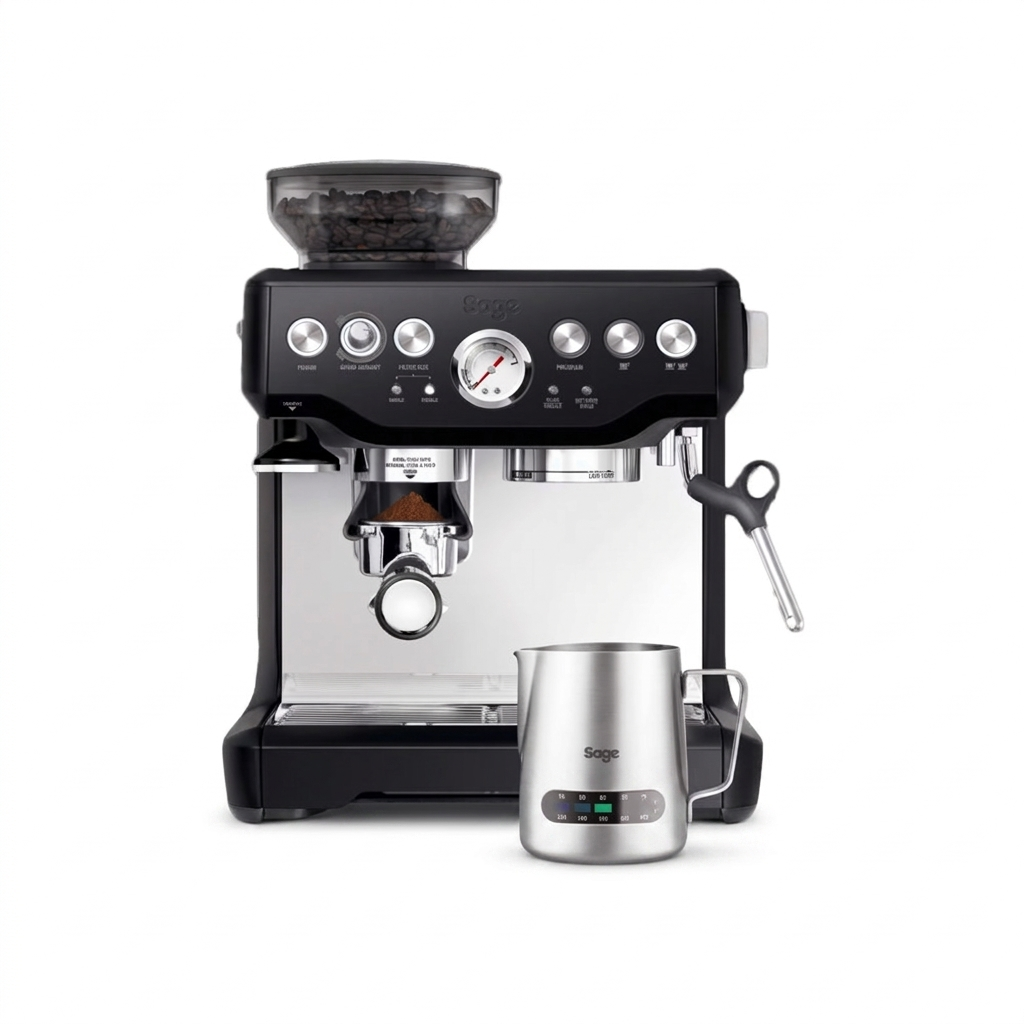 Sage - The Barista Express - Kaffeemaschine mit manuellem Milchaufschäumer & Mahlwerk - Automatisches Mahlen, individuel