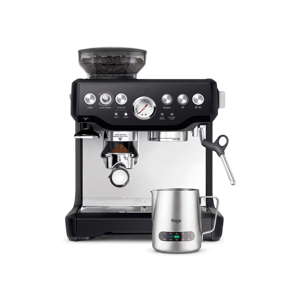 Sage - The Barista Express - Kaffeemaschine mit manuellem Milchaufschäumer & Mahlwerk - Automatisches Mahlen, individuel