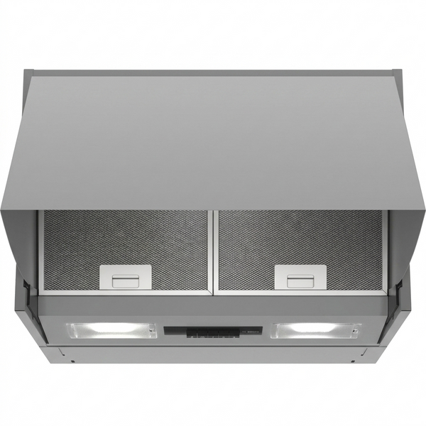 Bosch DEM66AC00 Serie 2 Zwischenbauhaube, 60 cm breit, Um- & Abluft, LED-Beleuchtung gleichmäßige Ausleuchtung, Drucktas