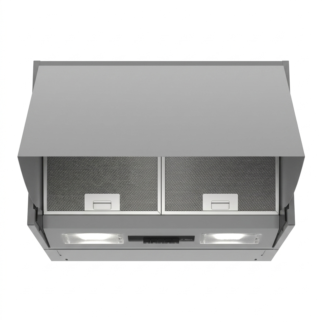 Bosch DEM66AC00 Serie 2 Zwischenbauhaube, 60 cm breit, Um- & Abluft, LED-Beleuchtung gleichmäßige Ausleuchtung, Drucktas