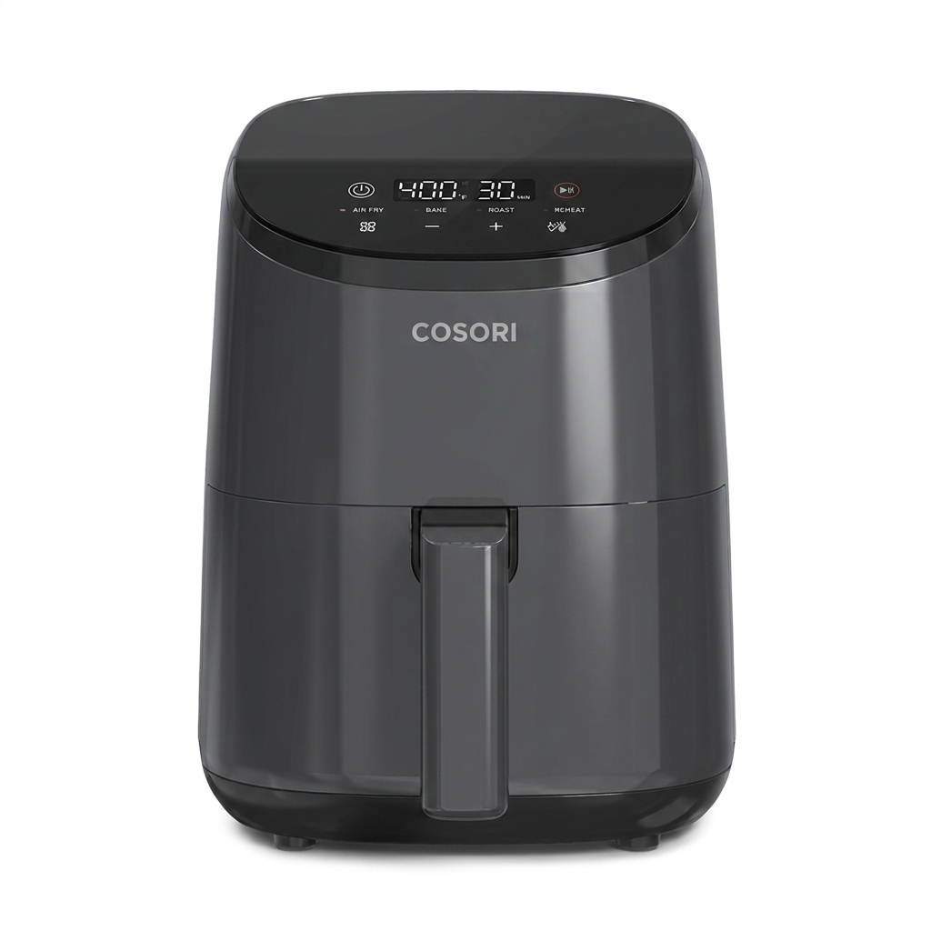 COSORI Heißluftfritteuse klein 2L, Mini-Airfryer für 1 Person, ideal für Camping, Reisen und Wohnmobile, schnell, kompak