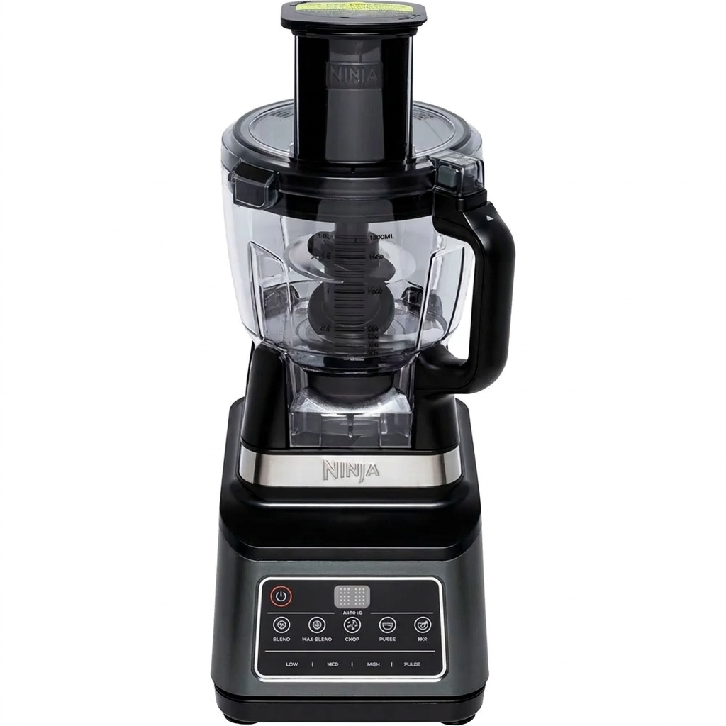 Ninja 3-in-1 Foodprocessor & Blender met 5 Automatische Programma's: Mengen, Max. Mengen, Hakken, Mixen, Pureren, 1,8L K