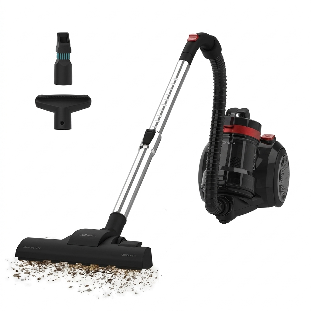 Cecotec Aspirateur Traîneau sans Sac Conga Rockstar Cyclonic Plus. 800W, Réservoir Grande Capacité 2L, Filtre HEPA, Incl