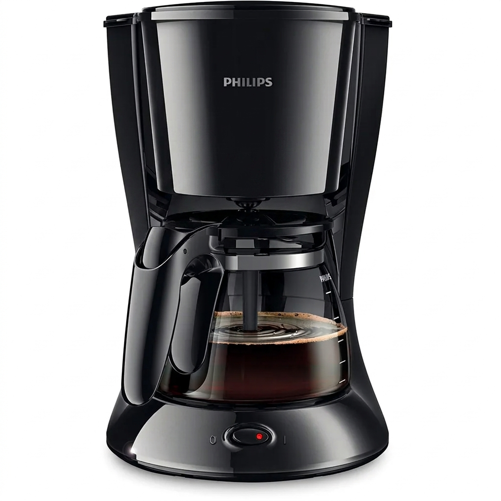 Philips HD7461/20 New Daily Kaffeemaschine Aroma-Swirl mit Abschaltautomatik, Glaskanne, weiß/schwarz