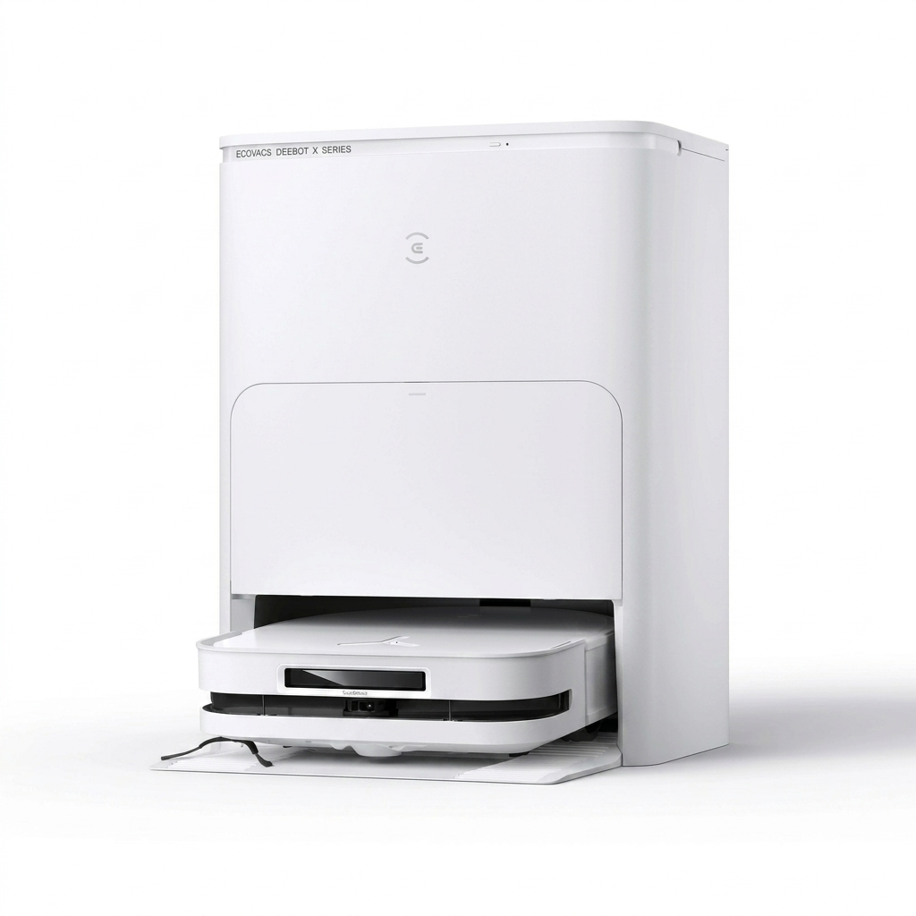 ECOVACS DEEBOT X5 Omni Saugroboter mit Wischfunktion, 12,800Pa Saugroboter, ZeroTangle Technologie, TruEdge™ Edge Moppin