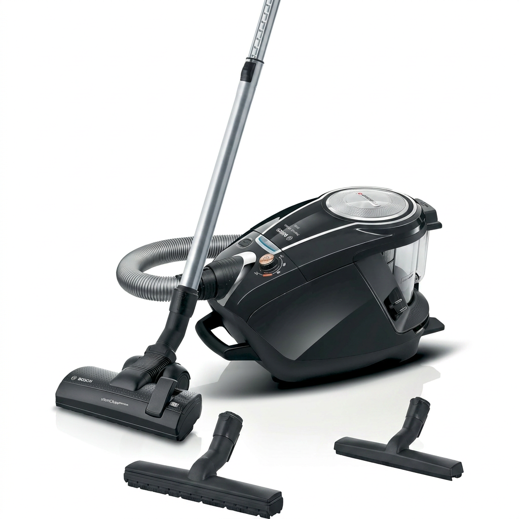 Bosch Electroménager Série 8, BGS7MS64, aspirateur traîneau sans Sac ProSilence, extrêmement Silencieux, Technologie Sen Main image